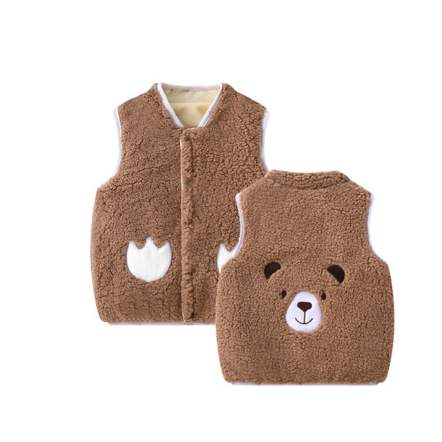 Baby Toddler Boys Girls Winter Lamb Wool Vest