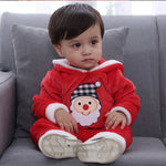 Load image into Gallery viewer, Baby Christmas Long Sleeves Romper With Hat Bodysuit

