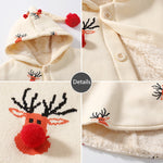 Load image into Gallery viewer, Baby Cloak Cartoon Christmas Velvet Thickened Outerwear
