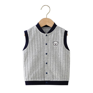 BabeDear Baby Girl Boy Warm Jacket Cotton Vest, Unisex Infant Toddler Knitted Vest