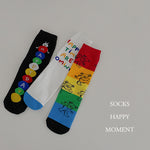 Load image into Gallery viewer, Boys Grils Rainbow Free Size Mid-calf Socks 3-pack
