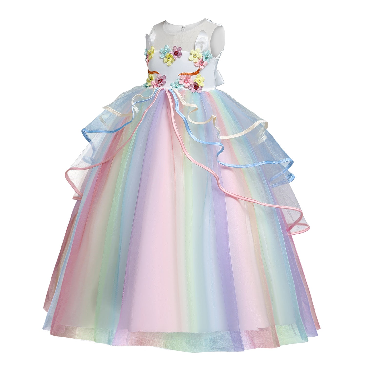 Elegant Girls Unicorn Custome Princess Dress