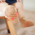 Load image into Gallery viewer, Baby Boy Girl Non Slip Coral Fleece Floor Socks Cartoon Warm Embroidery Socks 3-Pack
