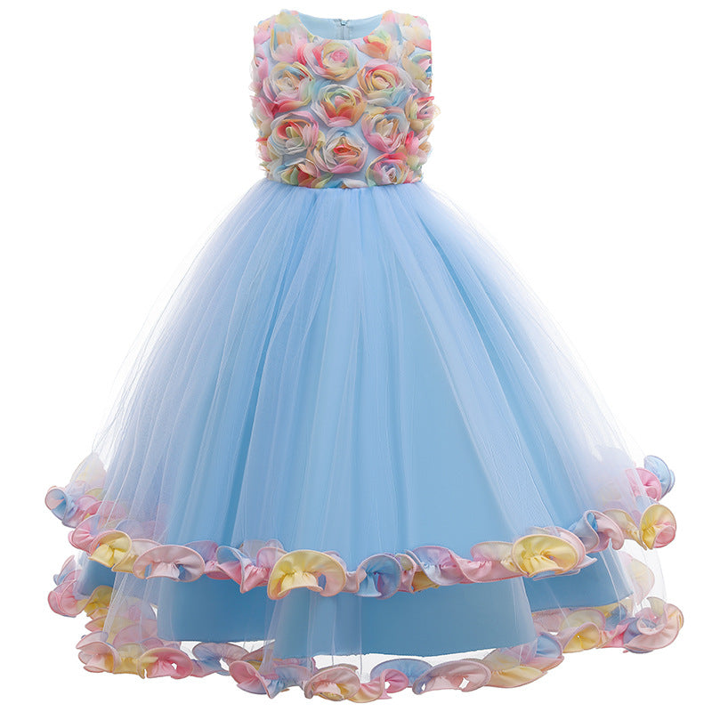 CAITZR Pageant Flower Baby Girls Dress Kids Fancy Wedding Bridesmaid Gown  Formal Dress