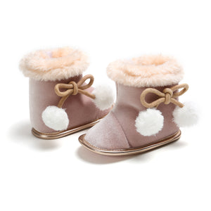 Kids Baby Girls Winter Boots Footwear Soft Sole Shoes For 0-1 Years