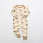 Load image into Gallery viewer, Newborn Baby Long Sleeves Floral Printed Cotton Romper
