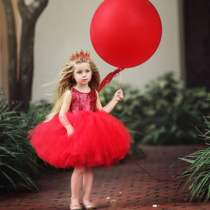 Toddler Baby Girl Pure Color Sleeveless Princess Dress
