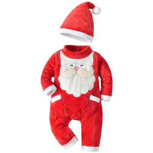 Unisex Baby Christmas Long Sleeves Jumpsuits Pajama Outfits 2 Packs