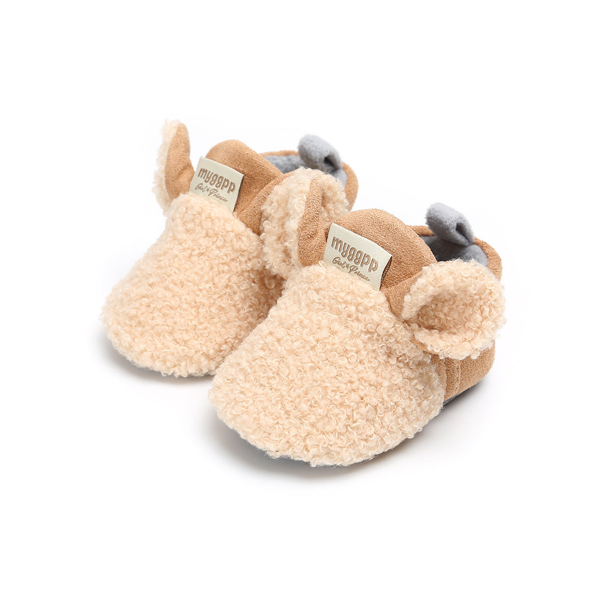 Winter Boys Girls Baby Cotton Shoes Warm Shoes Velcro Baby Shoes Soft Non Slip Soles 0-1 Year Prewalking Shoes